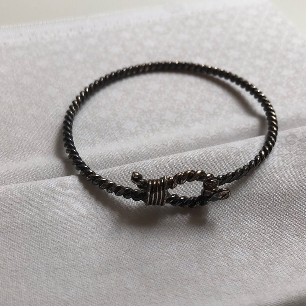 Silver rope knot bracelet